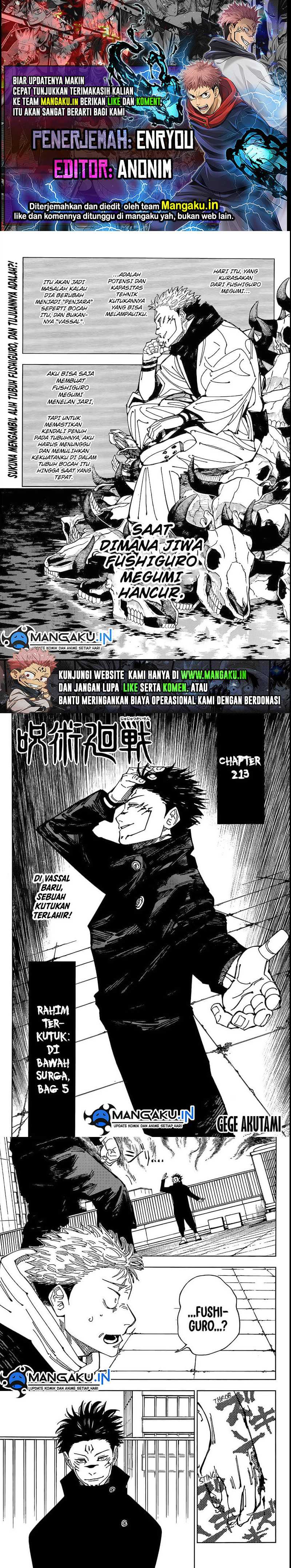 Jujutsu Kaisen: Chapter 213 - Page 1