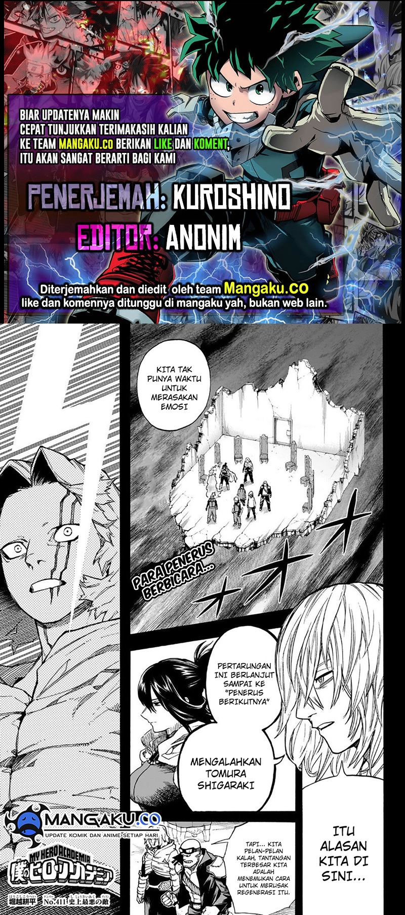 Boku no Hero Academia: Chapter 411 - Page 1