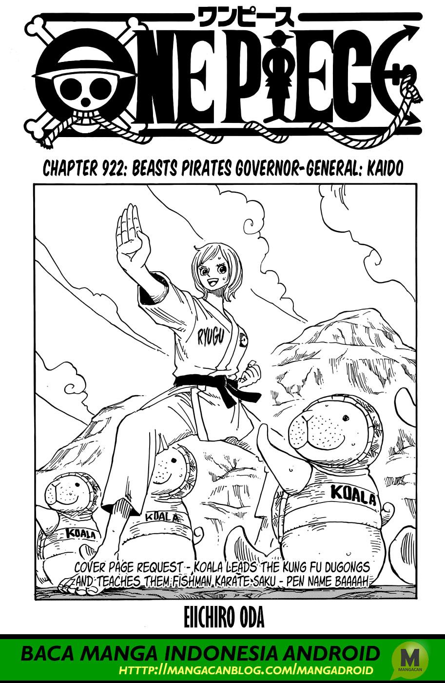 One Piece: Chapter 922 - Page 1