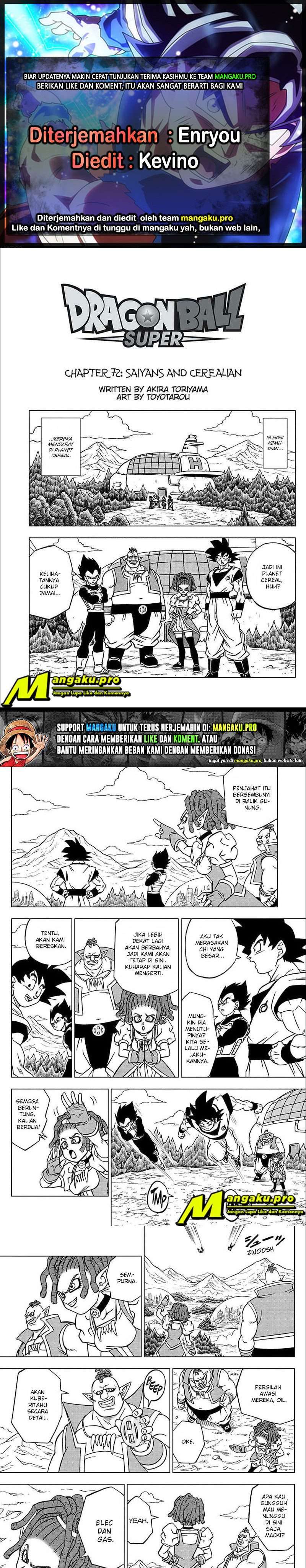 Dragon Ball Super: Chapter 72.1 - Page 1