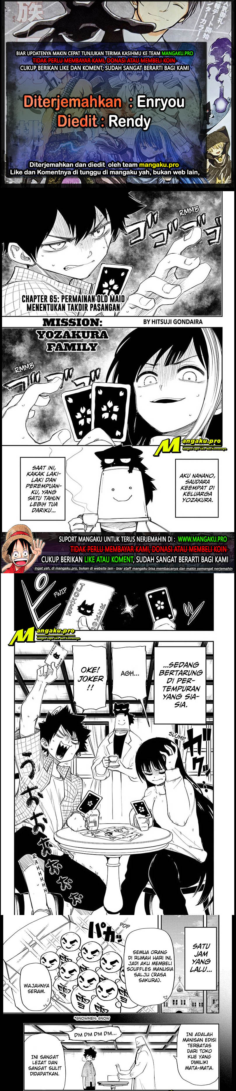 Mission: Yozakura Family: Chapter 65 - Page 1