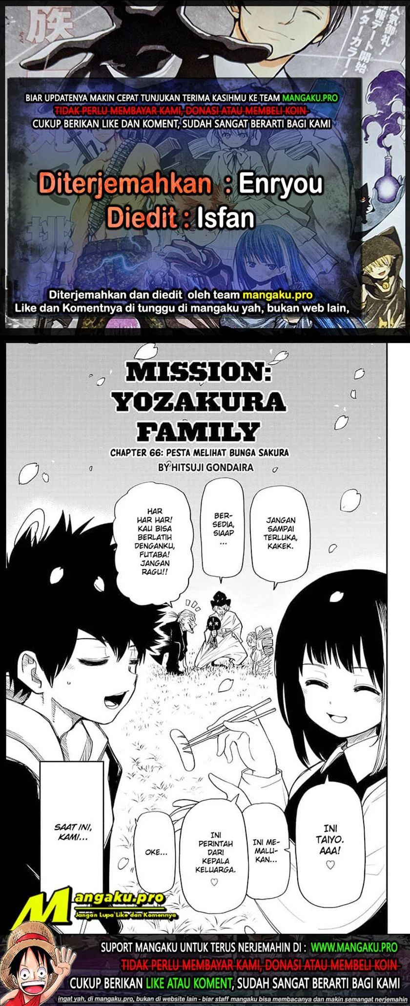 Mission: Yozakura Family: Chapter 66 - Page 1