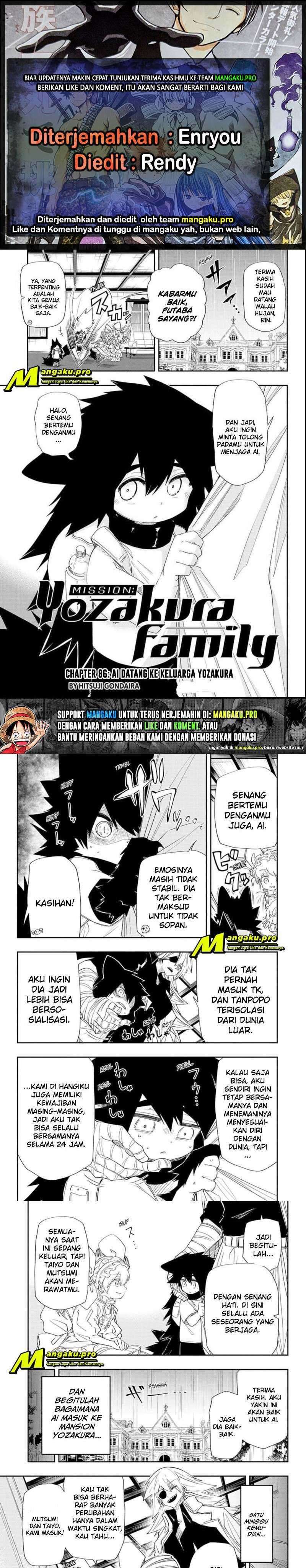 Mission: Yozakura Family: Chapter 86 - Page 1