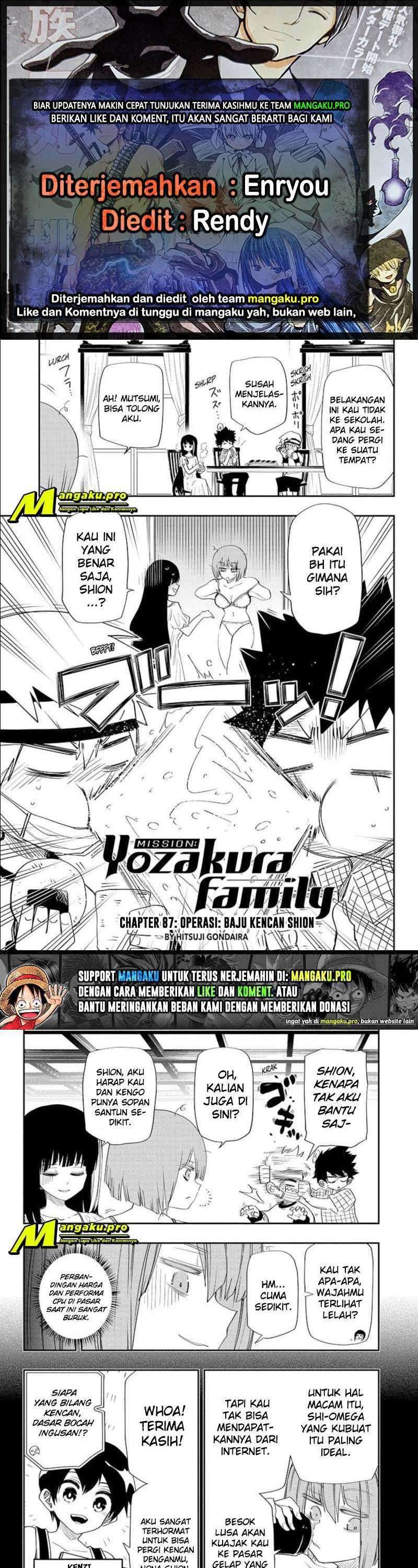 Mission: Yozakura Family: Chapter 87 - Page 1