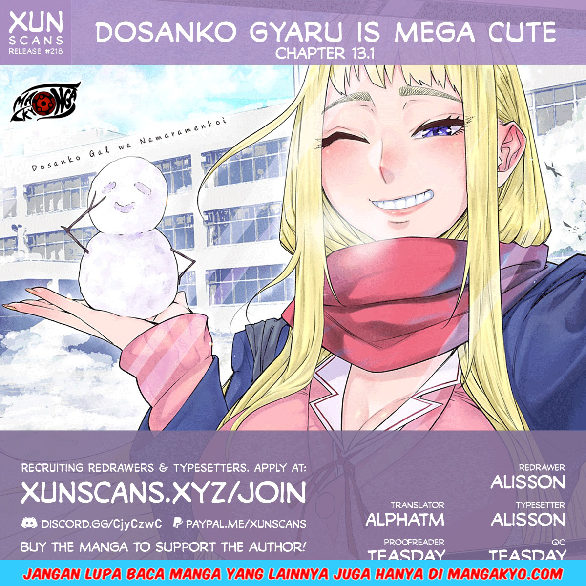 Dosanko Gyaru Is Mega Cute: Chapter 13.1 - Page 1