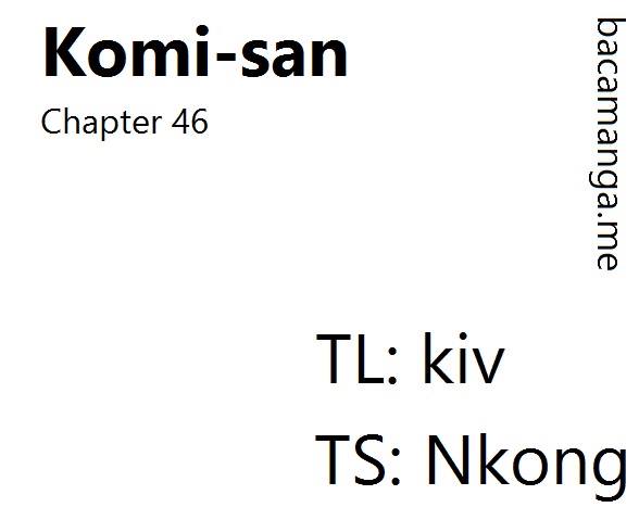 Komi-san wa Komyushou Desu: Chapter 46 - Page 1