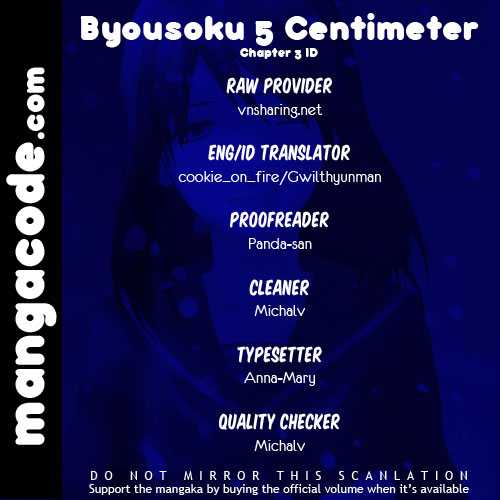 Byousoku 5 Centimeter: Chapter 03 - Page 1