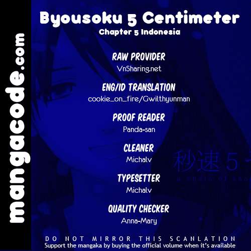 Byousoku 5 Centimeter: Chapter 05 - Page 1