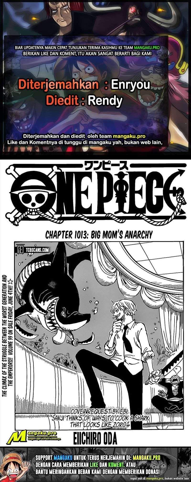 One Piece: Chapter 1013 - Page 1